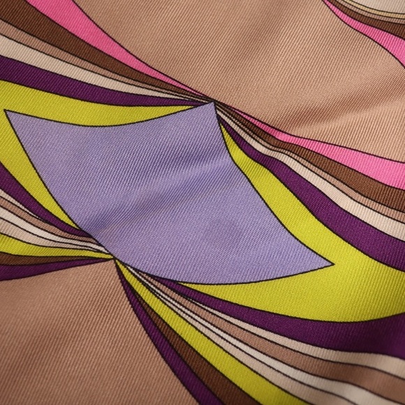 authentic EMILIO PUCCI hand rolled SILK SCARF $650 - Picture 3 of 8